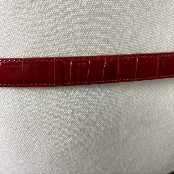 Brighton red croc embossed belt size 36 - Picture 4 of 6
